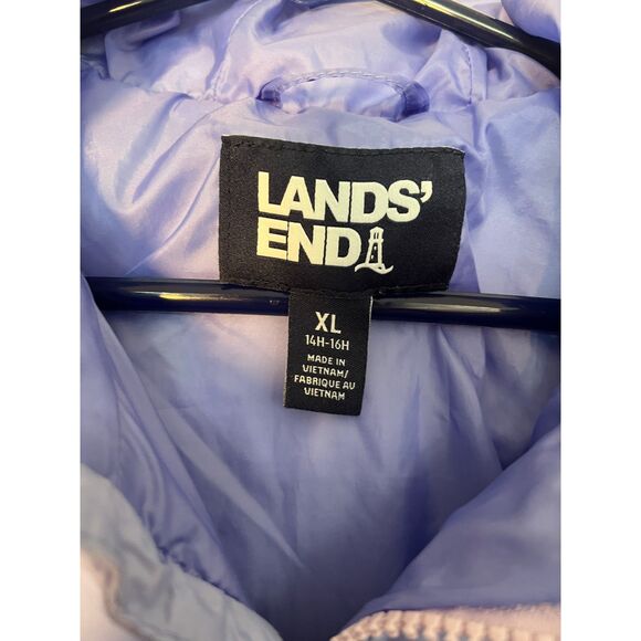 Lands End Girl's Feather Free™ Insulated Hooded Packable Jacket SZ XL - Picture 3 of 6